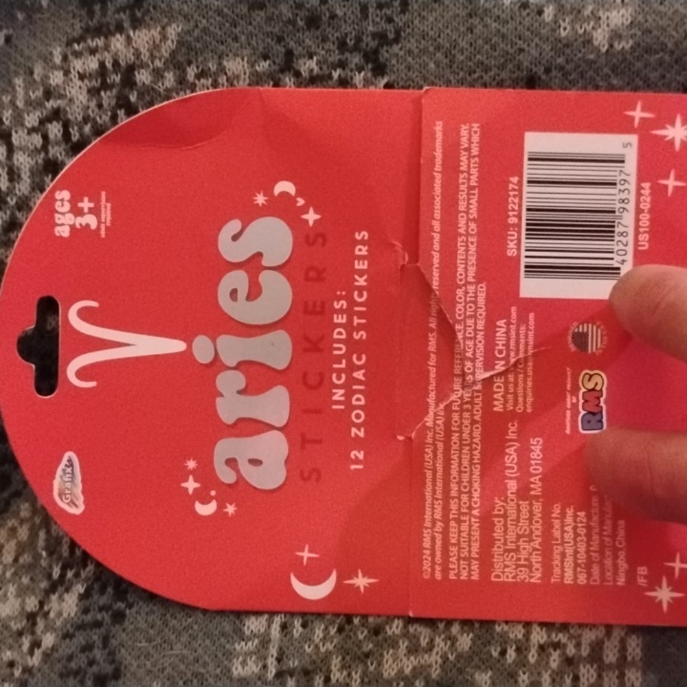 Aries Sticker Set - Red and Multicolor - Picture 2 of 2
